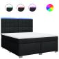 Preview: Boxspringbett mit Matratze Schwarz 180x200 cm Stoff