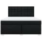 Preview: Boxspringbett mit Matratze Schwarz 180x200 cm Stoff
