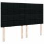 Preview: Boxspringbett mit Matratze Schwarz 180x200 cm Stoff