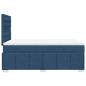 Preview: ARDEBO.de - Boxspringbett mit Matratze Blau 120x200 cm Stoff