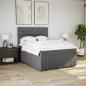 Preview: Boxspringbett mit Matratze Dunkelgrau 160x200 cm Stoff