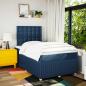 Preview: Boxspringbett mit Matratze Blau 120x190 cm Stoff