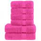 Preview: ARDEBO.de - 6 tlg. Premium-Handtuch-Set SOLUND Rosa 600 g/m²
