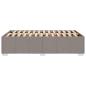 Preview: Bettgestell ohne Matratze Taupe 120x200 cm Stoff