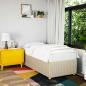 Preview: ARDEBO.de - Bettgestell ohne Matratze Creme 100x200 cm Stoff