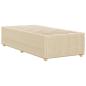 Preview: Bettgestell ohne Matratze Creme 100x200 cm Stoff