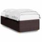 Preview: Bettgestell ohne Matratze Dunkelbraun 90x200 cm Stoff