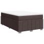 Preview: Boxspringbett mit Matratze Dunkelbraun 120x200 cm Stoff