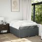 Preview: Boxspringbett mit Matratze Dunkelgrau 120x200 cm Stoff
