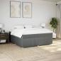 Preview: Boxspringbett mit Matratze Dunkelgrau 200x200 cm Stoff