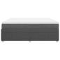 Preview: Boxspringbett mit Matratze Dunkelgrau 200x200 cm Stoff
