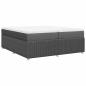 Preview: Boxspringbett mit Matratze Dunkelgrau 200x200 cm Stoff