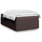 Preview: ARDEBO.de - Boxspringbett mit Matratze Dunkelbraun 120x190 cm Stoff