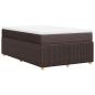Preview: Boxspringbett mit Matratze Dunkelbraun 120x190 cm Stoff