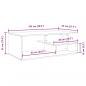 Preview: Couchtisch Betongrau 102x55x35 cm Holzwerkstoff