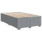 Preview: Boxspringbett mit Matratze Hellgrau 120x200 cm Stoff