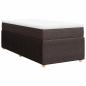 Preview: Boxspringbett mit Matratze Dunkelbraun 90x200 cm Stoff