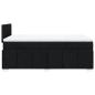 Preview: Boxspringbett mit Matratze Schwarz 120x200 cm Stoff