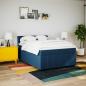 Preview: Boxspringbett mit Matratze Blau 160x200 cm Stoff