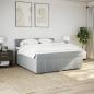 Preview: Boxspringbett mit Matratze Hellgrau 180x200 cm Stoff