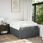 Preview: Boxspringbett mit Matratze Dunkelgrau 120x190 cm Stoff