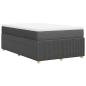 Preview: Boxspringbett mit Matratze Dunkelgrau 120x190 cm Stoff