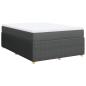 Preview: Boxspringbett mit Matratze Dunkelgrau 140x200 cm Stoff