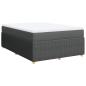 Preview: Boxspringbett mit Matratze Dunkelgrau 140x190 cm Stoff