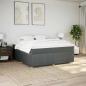 Preview: Boxspringbett mit Matratze Dunkelgrau 180x200 cm Stoff