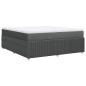 Preview: Boxspringbett mit Matratze Dunkelgrau 180x200 cm Stoff