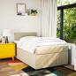 Preview: Boxspringbett mit Matratze Creme 120x200 cm Stoff
