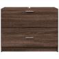 Preview: Waschbeckenunterschrank Braun Eichen-Optik 78x37x59 cm