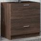 Preview: ARDEBO.de - Waschbeckenunterschrank Braun Eichen-Optik 59x37x59 cm