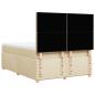 Preview: Boxspringbett mit Matratze Creme 160x200 cm Stoff