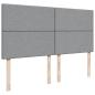 Preview: Boxspringbett mit Matratze Hellgrau 180x200 cm Stoff