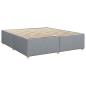 Preview: Boxspringbett mit Matratze Hellgrau 180x200 cm Stoff