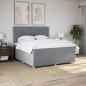 Preview: Boxspringbett mit Matratze Hellgrau 180x200 cm Stoff