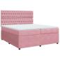 Preview: Boxspringbett mit Matratze Rosa 200x200 cm Samt