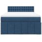Preview: Boxspringbett mit Matratze Blau 160x200 cm Stoff