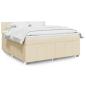Preview: ARDEBO.de - Boxspringbett mit Matratze Creme 180x200 cm Stoff