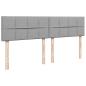 Preview: Boxspringbett mit Matratze Hellgrau 180x200 cm Stoff