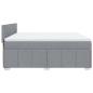 Preview: Boxspringbett mit Matratze Hellgrau 180x200 cm Stoff