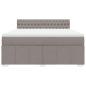 Preview: Boxspringbett mit Matratze Taupe 180x200 cm Stoff