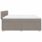Preview: Boxspringbett mit Matratze Taupe 180x200 cm Stoff