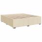 Preview: Boxspringbett mit Matratze Creme 180x200 cm Stoff