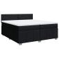 Preview: Boxspringbett mit Matratze Schwarz 200x200 cm Stoff