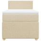 Preview: Boxspringbett mit Matratze Creme 100x200 cm Stoff