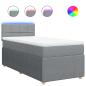 Preview: Boxspringbett mit Matratze Hellgrau 100x200 cm Stoff