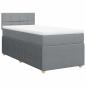 Preview: Boxspringbett mit Matratze Hellgrau 100x200 cm Stoff