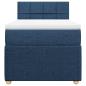 Preview: Boxspringbett mit Matratze Blau 100x200 cm Stoff
